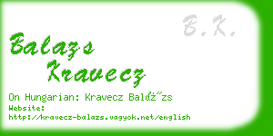 balazs kravecz business card